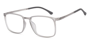 Matte Grey Rectangle Full Rim Unisex Eyeglasses by Lenskart Air-219359