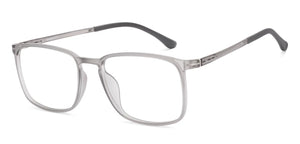 Matte Grey Rectangle Full Rim Unisex Eyeglasses by Lenskart Air-219359
