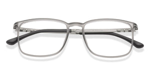 Matte Grey Rectangle Full Rim Unisex Eyeglasses by Lenskart Air-219359