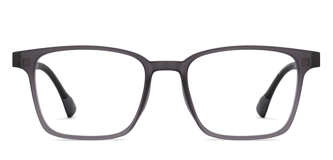 Matte Grey Rectangle Full Rim Unisex Eyeglasses by Lenskart Air-222522