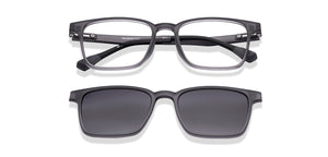 Matte Grey Rectangle Full Rim Unisex Eyeglasses by Lenskart Air-222522
