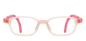 Matte Pink Rectangle Full Rim Kids Eyeglasses by Hooper-220031