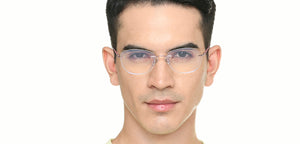 Pink Round Rimless Unisex Eyeglasses by Lenskart Air-224232