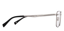 Load image into Gallery viewer, Matte Silver Rectangle Full Rim Unisex Eyeglasses by John Jacobs-224496