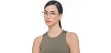 Load image into Gallery viewer, Matte Silver Rectangle Full Rim Unisex Eyeglasses by John Jacobs-224496