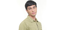 Load image into Gallery viewer, Matte Silver Rectangle Full Rim Unisex Eyeglasses by John Jacobs-224496