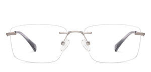 Gunmetal Square Rimless Unisex Eyeglasses by Vincent Chase-229211