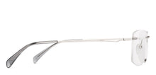 Load image into Gallery viewer, Gunmetal Square Rimless Unisex Eyeglasses by Vincent Chase-229211