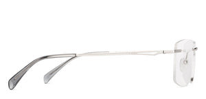 Gunmetal Square Rimless Unisex Eyeglasses by Vincent Chase-229211