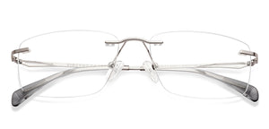 Gunmetal Square Rimless Unisex Eyeglasses by Vincent Chase-229211