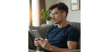 Load image into Gallery viewer, Gunmetal Rectangle Rimless Unisex Eyeglasses by Vincent Chase-217722