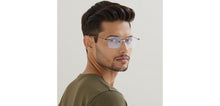 Load image into Gallery viewer, Gunmetal Rectangle Rimless Unisex Eyeglasses by Vincent Chase-229221