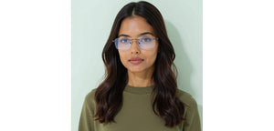 Gunmetal Rectangle Rimless Unisex Eyeglasses by Vincent Chase-229221
