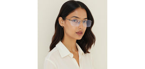 Gunmetal Rectangle Rimless Unisex Eyeglasses by Vincent Chase-229221