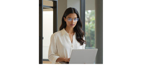 Gunmetal Rectangle Rimless Unisex Eyeglasses by Vincent Chase-229221