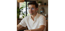 Load image into Gallery viewer, Gunmetal Rectangle Rimless Unisex Eyeglasses by Vincent Chase-229221