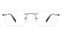 Load image into Gallery viewer, Gunmetal Rectangle Rimless Unisex Eyeglasses by Vincent Chase-229221