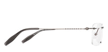 Load image into Gallery viewer, Gunmetal Rectangle Rimless Unisex Eyeglasses by Vincent Chase-229221