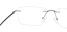 Load image into Gallery viewer, Gunmetal Rectangle Rimless Unisex Eyeglasses by Vincent Chase-229221