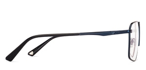 Navy Geometric Full Rim Unisex Eyeglasses by Lenskart-235465