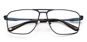 Navy Geometric Full Rim Unisex Eyeglasses by Lenskart-235465