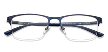 Load image into Gallery viewer, Blue Rectangle Half Rim Unisex Eyeglasses by Vincent Chase-222607