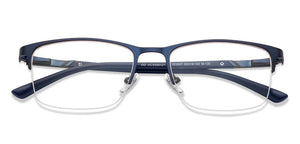 Blue Rectangle Half Rim Unisex Eyeglasses by Vincent Chase-222607