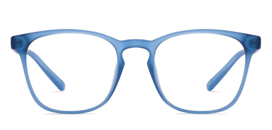 Blue Geometric Full Rim Unisex Eyeglasses by Hooper-216773