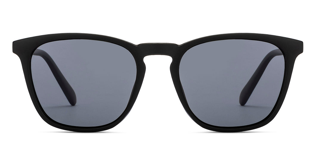 Black Square Full Rim Unisex Sunglasses by OJOS-210195
