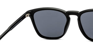 Black Square Full Rim Unisex Sunglasses by OJOS-210195