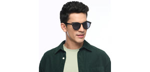 Black Round Full Rim Unisex Sunglasses by OJOS-210197