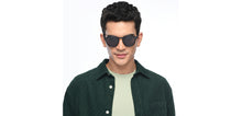 Load image into Gallery viewer, Black Round Full Rim Unisex Sunglasses by OJOS-210197
