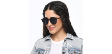 Load image into Gallery viewer, Black Round Full Rim Unisex Sunglasses by OJOS-210197