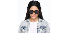 Load image into Gallery viewer, Black Round Full Rim Unisex Sunglasses by OJOS-210197