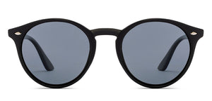 Black Round Full Rim Unisex Sunglasses by OJOS-210197
