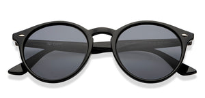Black Round Full Rim Unisex Sunglasses by OJOS-210197