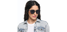 Load image into Gallery viewer, Black Round Full Rim Unisex Sunglasses by OJOS-210202