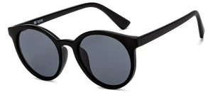 Black Round Full Rim Unisex Sunglasses by OJOS-210202