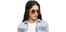 Load image into Gallery viewer, Yellow Transparent Round Full Rim Unisex Sunglasses by OJOS-210203