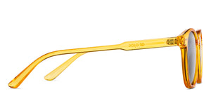 Yellow Transparent Round Full Rim Unisex Sunglasses by OJOS-210203