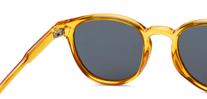 Yellow Transparent Round Full Rim Unisex Sunglasses by OJOS-210203