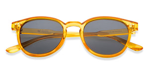 Yellow Transparent Round Full Rim Unisex Sunglasses by OJOS-210203