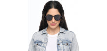 Load image into Gallery viewer, Black Round Full Rim Unisex Sunglasses by OJOS-210204