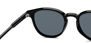 Black Round Full Rim Unisex Sunglasses by OJOS-210204