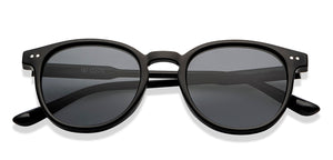 Black Round Full Rim Unisex Sunglasses by OJOS-210204