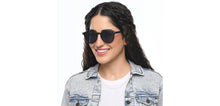 Load image into Gallery viewer, Black Round Full Rim Unisex Sunglasses by OJOS-210205