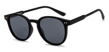Load image into Gallery viewer, Black Round Full Rim Unisex Sunglasses by OJOS-210205