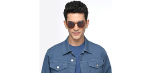 Tortoise Round Full Rim Unisex Sunglasses by OJOS-210206