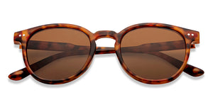Tortoise Round Full Rim Unisex Sunglasses by OJOS-210206