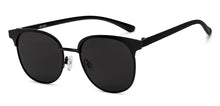 Load image into Gallery viewer, Black Round Full Rim Unisex Sunglasses by OJOS-210207